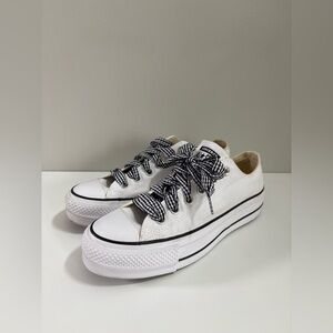 Converse Chuck Taylor All Star Lift
OX Platform Sneakers with Gingham Laces